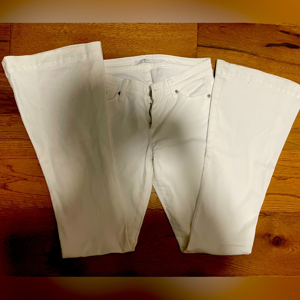 7 for All Mankind Gisela White Flare Jeans